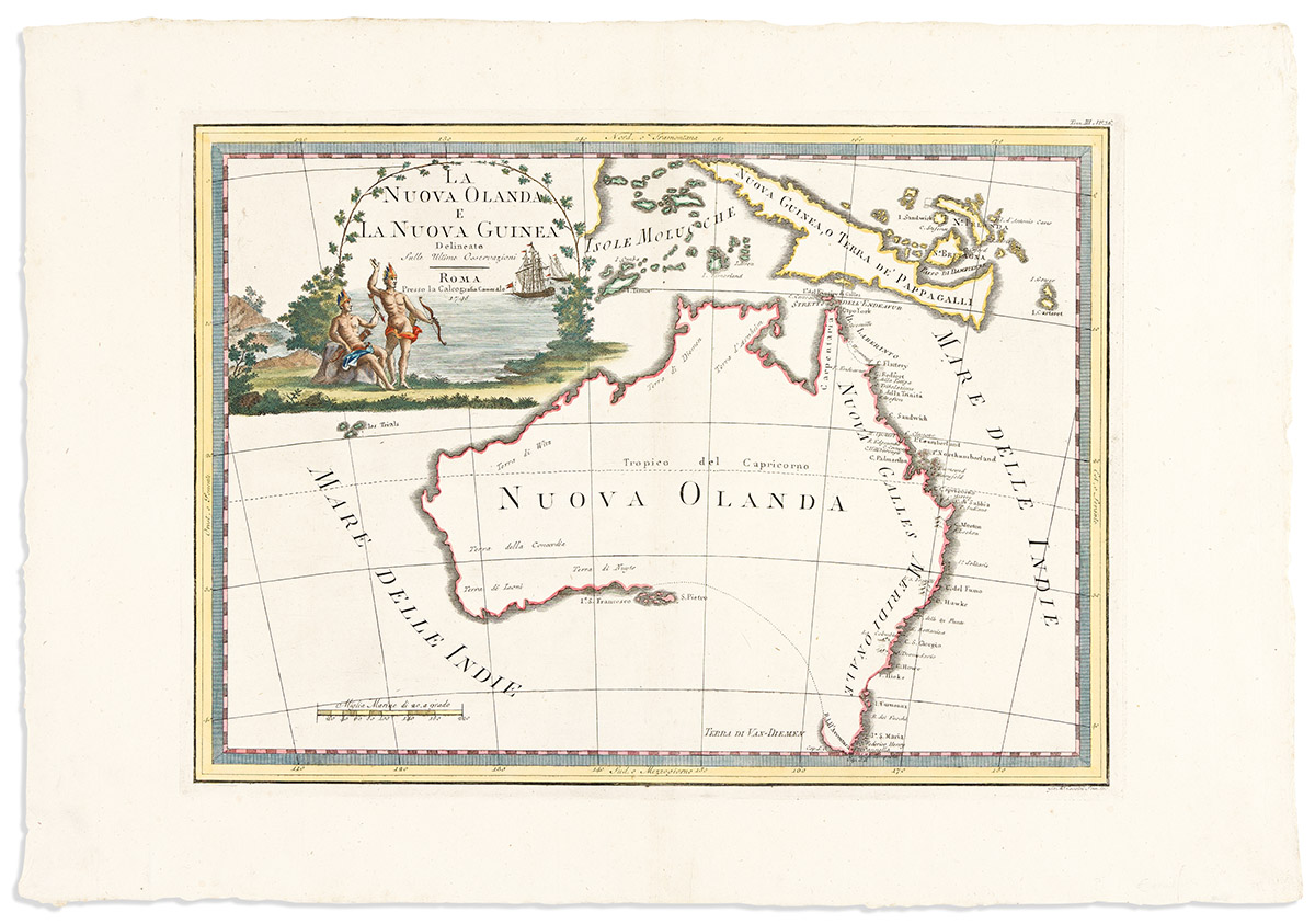 (AUSTRALIA.) Giovanni Maria Cassini. La Nuova Olanda e La Nuova Guinea.